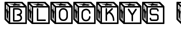 Blockys St font preview